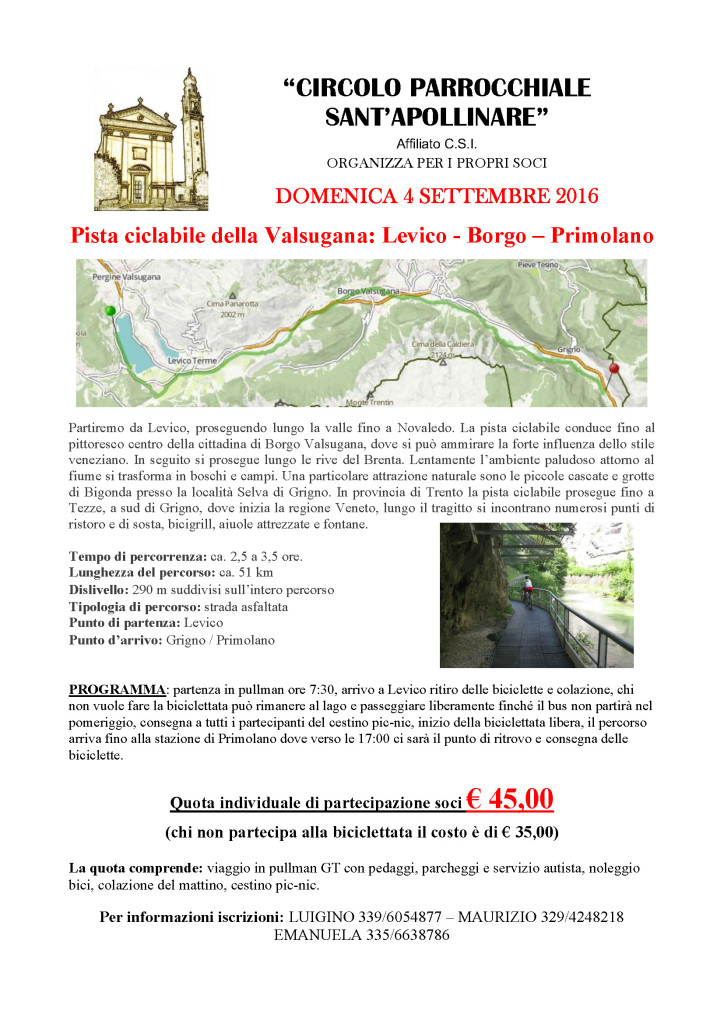 BICICLETTATA VALSUGANA